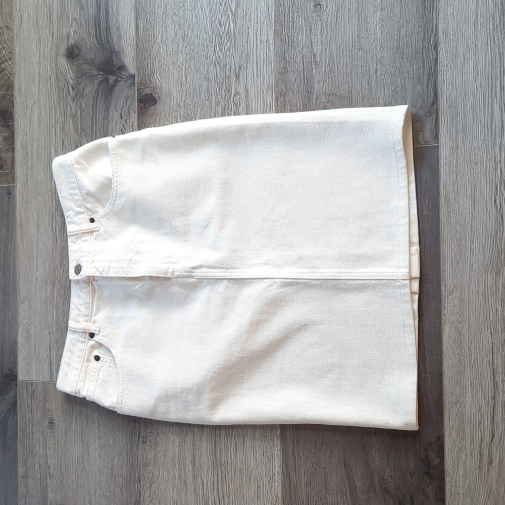 MM6 Maison Margiela White Denim Pencil Skirt